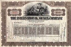 Alte Aktie The International Nickel Company 1918