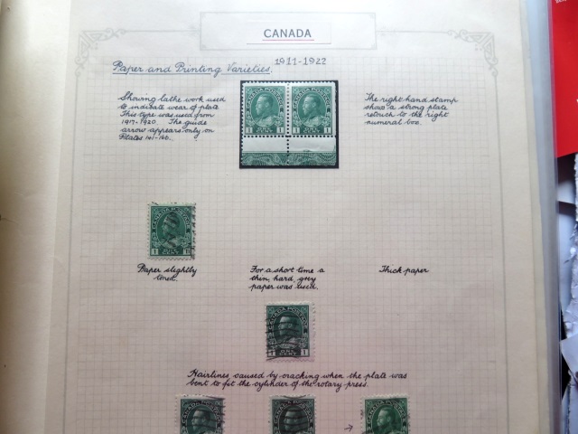 Briefmarkensammlung: Kanada-Spezialsammlung auf selbst gestalteten Blttern