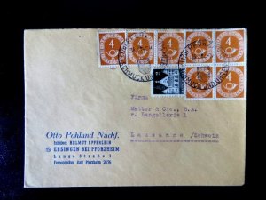 Interessanter frher BRD Brief mit Posthorn-Briefmarken