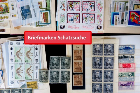 Briefmarken und Blcke von der DDR, sterreich und dem Deutschen Reich