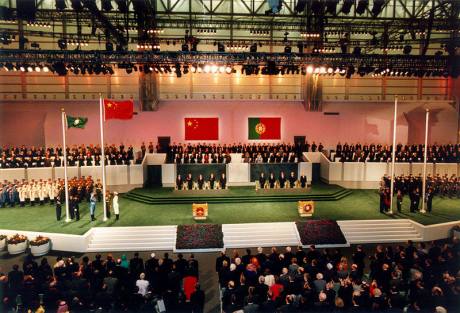 bergabezeremonie von Macao 1999 an China