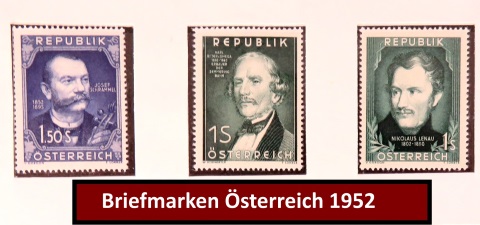 sterreich Briefmarken vom Jahr 1952