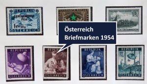 sterreich Briefmarken vom Jahr 1954