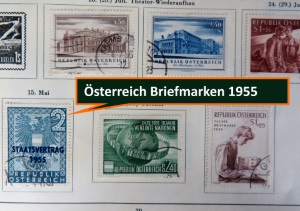 sterreich Briefmarken vom Jahr 1955
