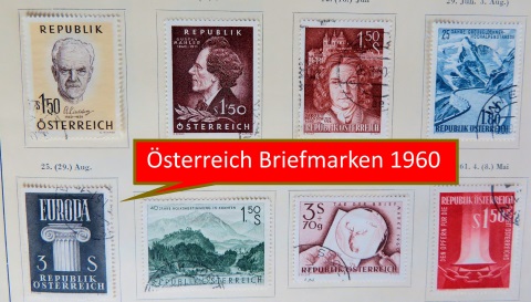 sterreich Briefmarken vom Jahr 1960