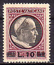 Papst Pius XII auf Vatikanmarke von 1940