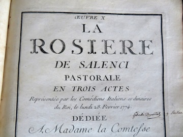 Notenbuch von der Oper La Rosire de Salency von Andr-Ernest-Modeste Grtry aus dem Jahr 1774