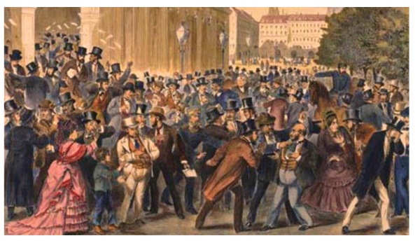 Geschehen beim schwarzen Freitag an der Wiener Brse 1873