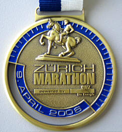 Marathonmedaille Zrich Marathon 2006