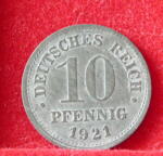 Deutsches Reich 10 Pfennig 1921