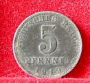 Deutsches Reich 5 Pfennig 1919