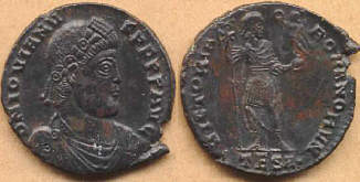 Bronzemnze mit Flavius Jovianus RIC 234