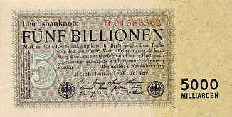 Deutsches Reich 5 Billionen Mark 1923