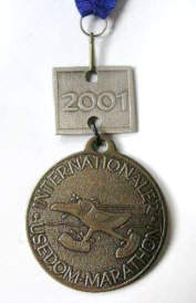 Marathonmedaille Usedom 2001