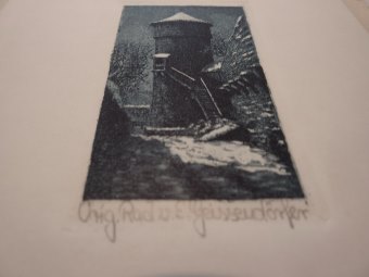 Etching of Rothenburg by Ernst Geissendrfer