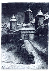 Etching of Rothenburg by Ernst Geissendrfer