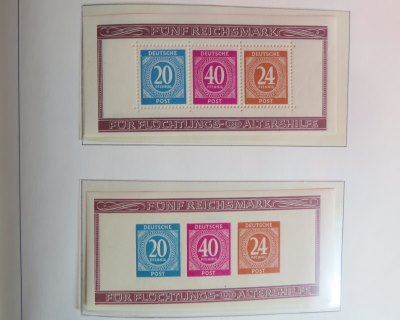 Alliierte Zone  Briefmarken Blcke von 1946
