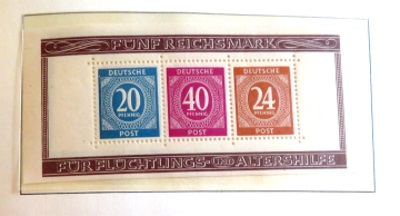 Briefmarken Block Alliierte Zone