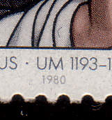 Briefmarke mit Ausgabejahr