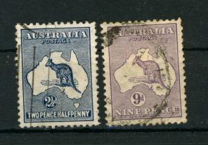 Erste Briefmarken von Australien mit Knguru