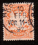 Briefmarke mit Stempel von 1897