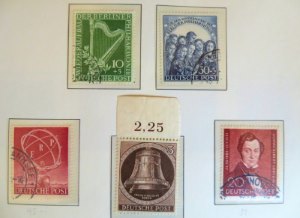 Berlin Briefmarken aus der Zeit 1950 - 1951