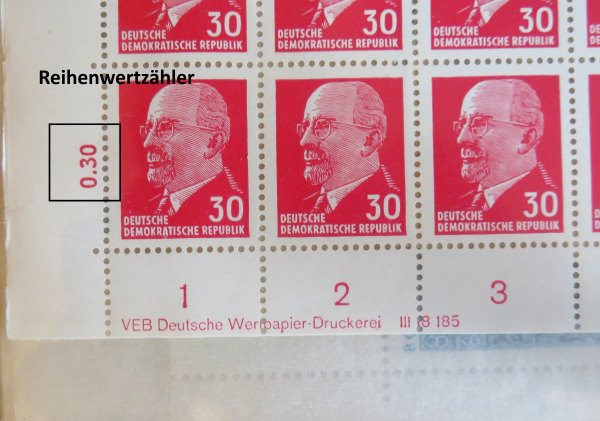 Briefmarken vom Bogenrand