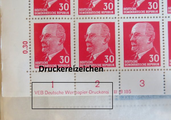 Briefmarken vom Bogenrand