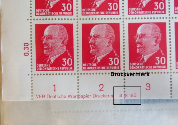 Briefmarken vom Bogenrand