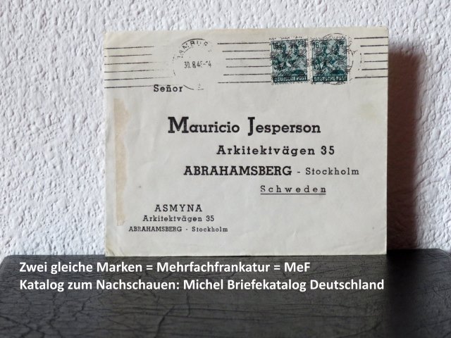 Deutscher Brief mit Mehrfachfrankatur