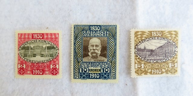 Geflschte sterreichische Briefmarke von 1910