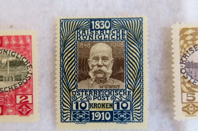 Geflschte sterreichische Briefmarke von 1910