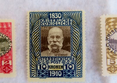 Geflschte sterreichische Briefmarke von 1910