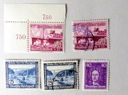 Briefmarkenfunde von Briefmarkensteckkarte
