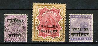 Briefmarken Indien Gwalior