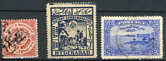 Briefmarken Indien Hyderabad