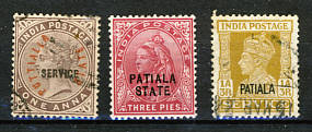 Briefmarken Indien Patiala