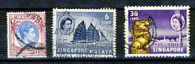 Briefmarken Singapur