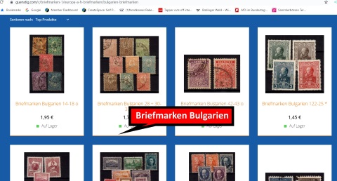 Briefmarken von Bulgarien