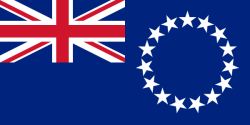Flagge der Cookislands zu denen Aitutaki auch gehrt