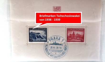 Tschechoslowakei Briefmarken vom Jahr 1938 - 1939