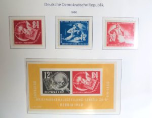 DDR Briefmarken vom Jahr 1950