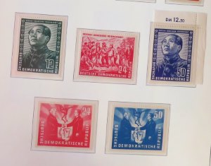 DDR Briefmarken vom Jahr 1951