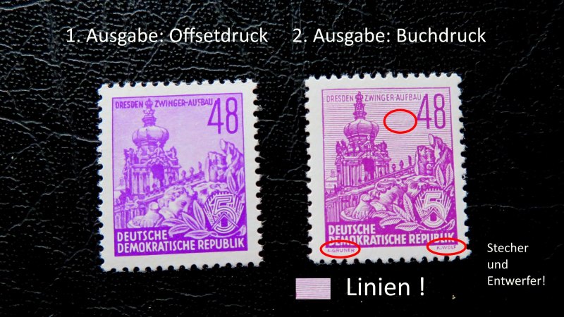 DDR Briefmarken vom Jahr 1953