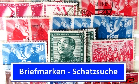 Briefmarkenfunde in Briefmarkensammlung DDR und BRD