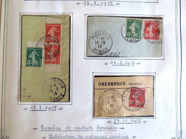 Feldpost aus einer Briefmarkensammlung von Elsass-Lothringen