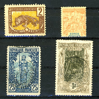 Briefmarken Franz�sisch Kongo