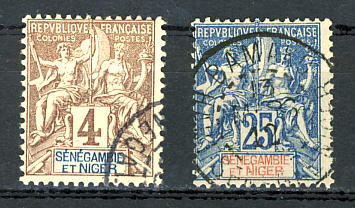 Briefmarken Senegambien und Niger