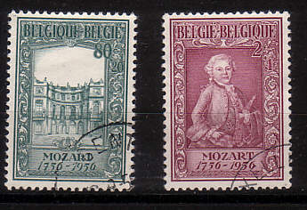 Briefmarke mit Wolfgang Amadeus Mozart 