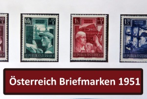 Österreich Briefmarken vom Jahr 1951